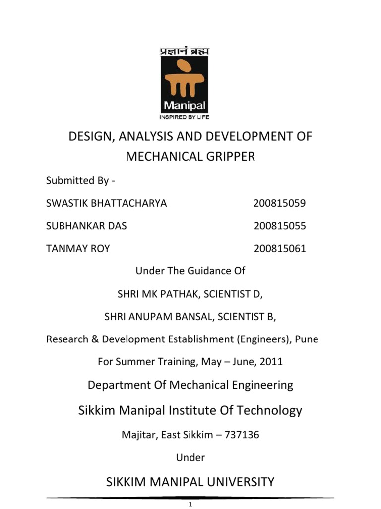 mechanical grippers in robots