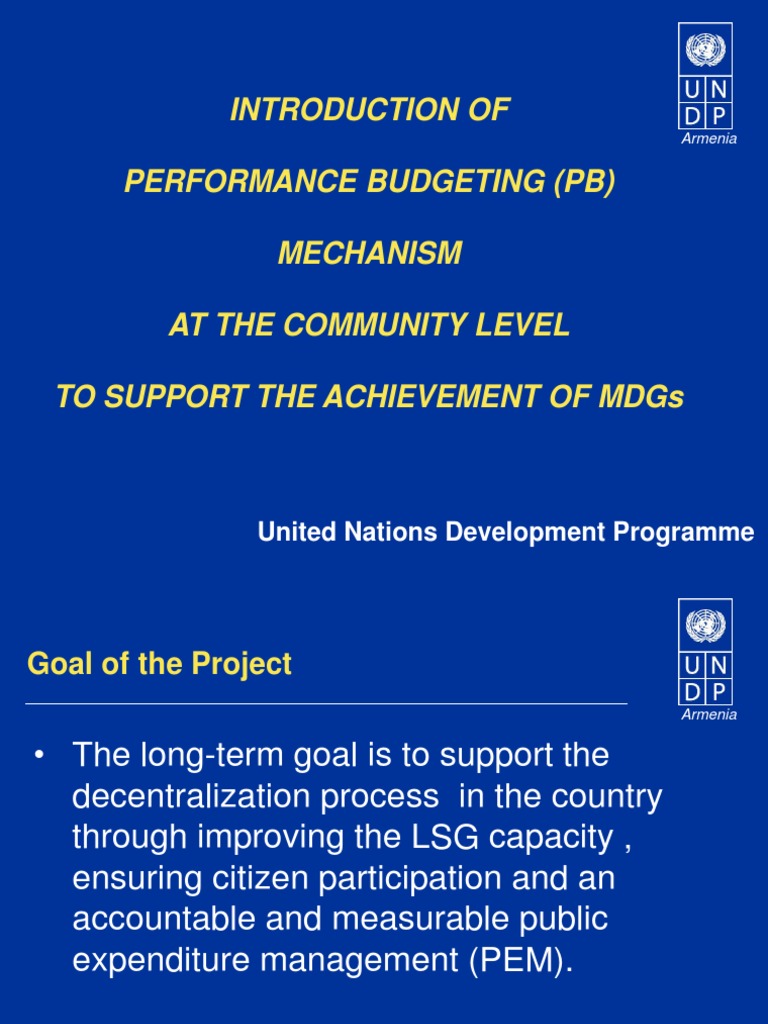 Introduction of Performance Budgeting | PDF | Goal | Millennium ...