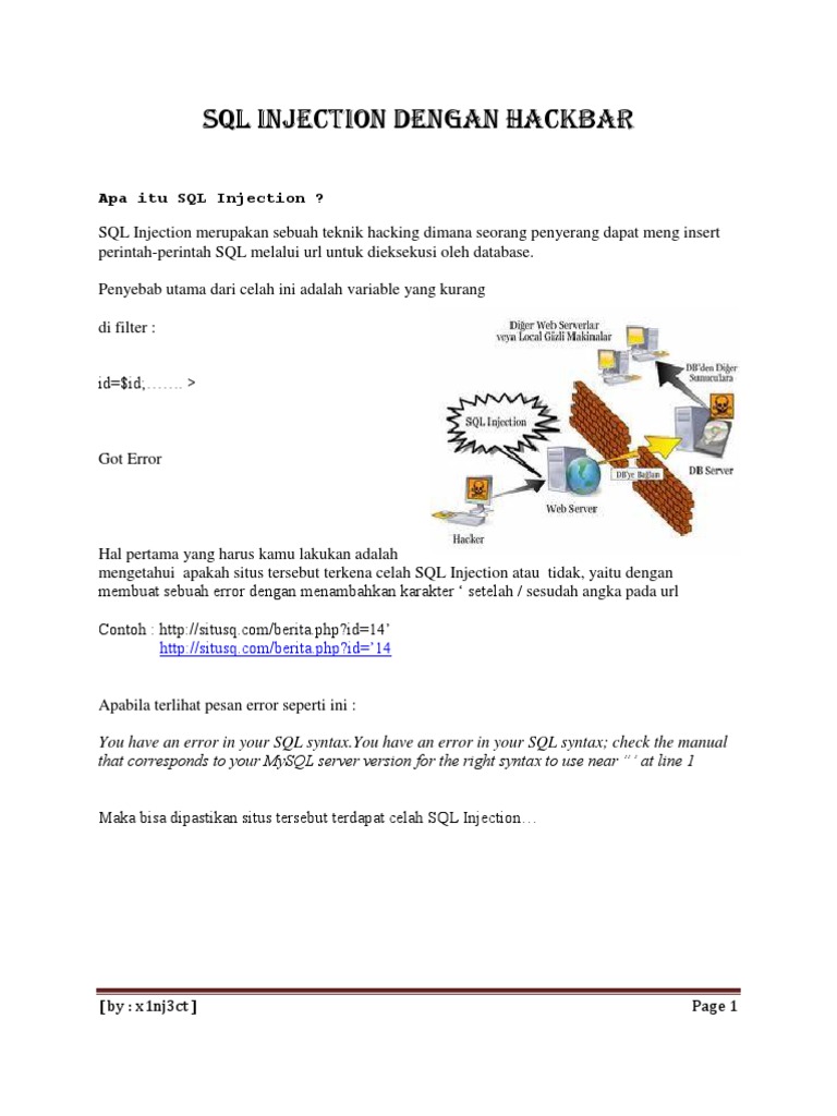 SQL Injection Dengan HackBar | PDF | Komputer