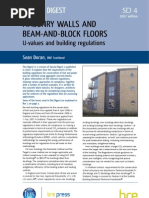 Masonry Walls U-Values and The Building Regs