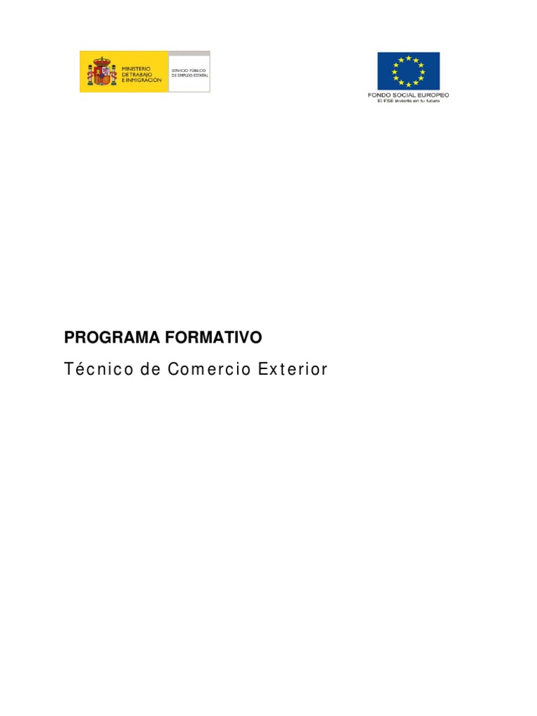Tecnico En Comercio Exterior Pdf El Comercio Internacional