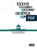 Memorias Del Congreso Nacional de Genética Humana, Guadalajara 2012