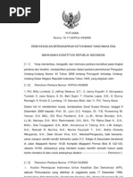 Putusan Sidang Putusan No.10!17!23 PUU VII 2009 | PDF
