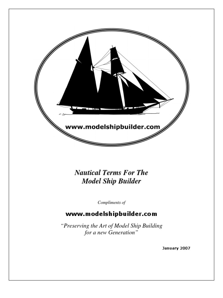 Nautical Terms For The Model Ship Builder, PDF, Mast (Sailing)