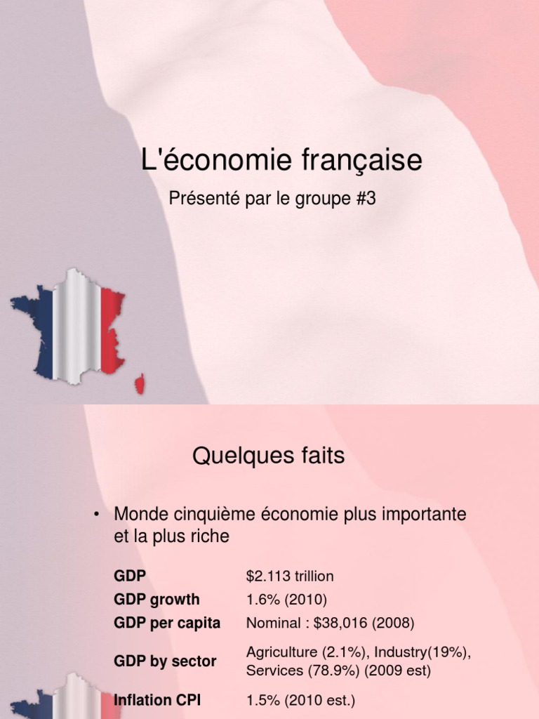 The French economy Group 3.ppt France Economies Free 30day