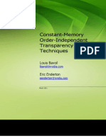 Constant-Memory Order-Independent Transparency Techniques