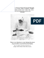 Letters From Sant Kirpal Singh To Initiates in The New York Area