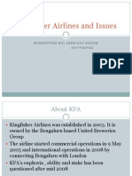 Kingfisher Airlines and Issues: Submitted by Shivani Singh 4 1 1 1 0 4 3 0 4 3