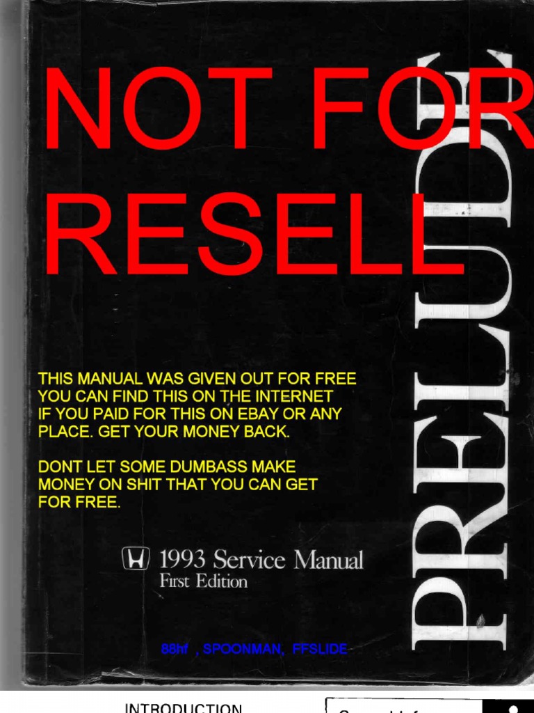 Service Manual 92-96 - Prelude | PDF | Airbag | Rotating Machines