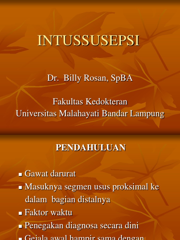 Penanganan Intussusepsi pada Anak | PDF | Kesehatan Holistik | Sains ...