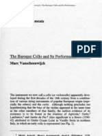 Vanscheeuwijck, M. The Baroque Cello and Its Performance PDF