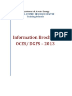 Information Brochure OCES/ DGFS - 2013