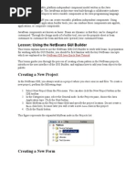 Creating A New Project: Lesson: Using The Netbeans Gui Builder