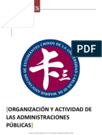 Organización y Actividad de Las Administraciones Públicas