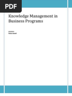 Knowledge Management in Business Programs: Faiza Javaid