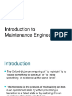 Introduction To Maintenance Engineering