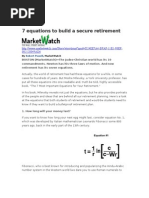 7 Equations To Build A Secure Retirement