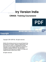 Country Version India: CIN40A Training Courseware