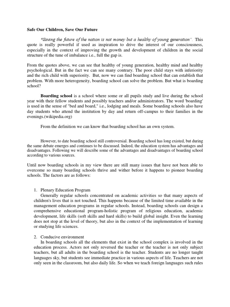 essay on residential schools