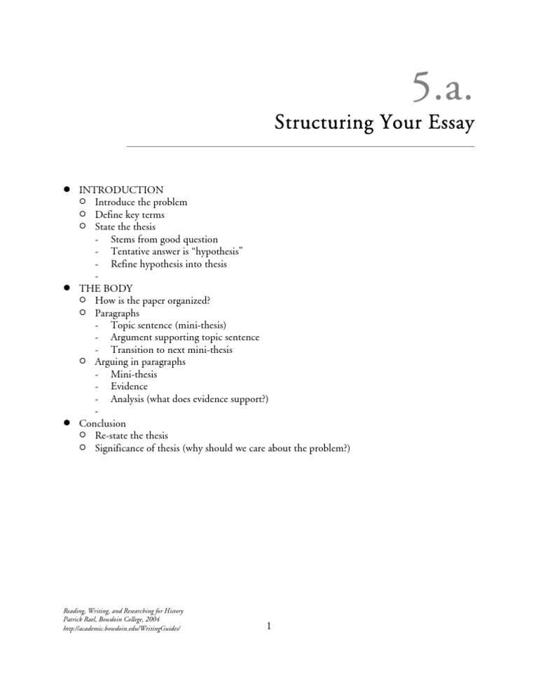 Structuring History Essays Guide | PDF | Science & Mathematics
