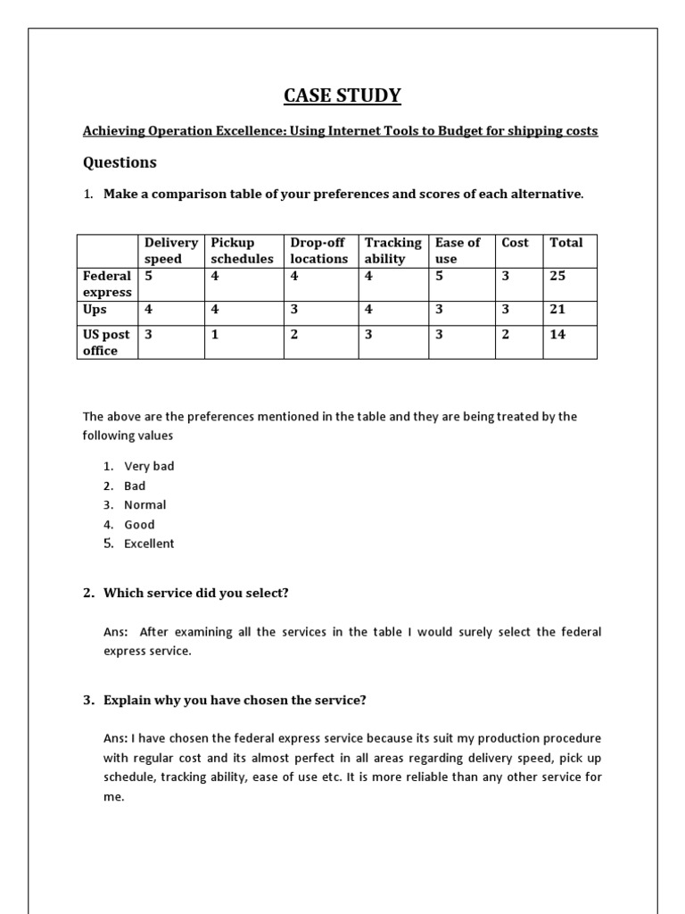 case study questions pdf