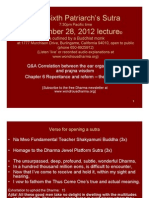 Sixth Patriarch's Sutra December 28, 2012 lecture