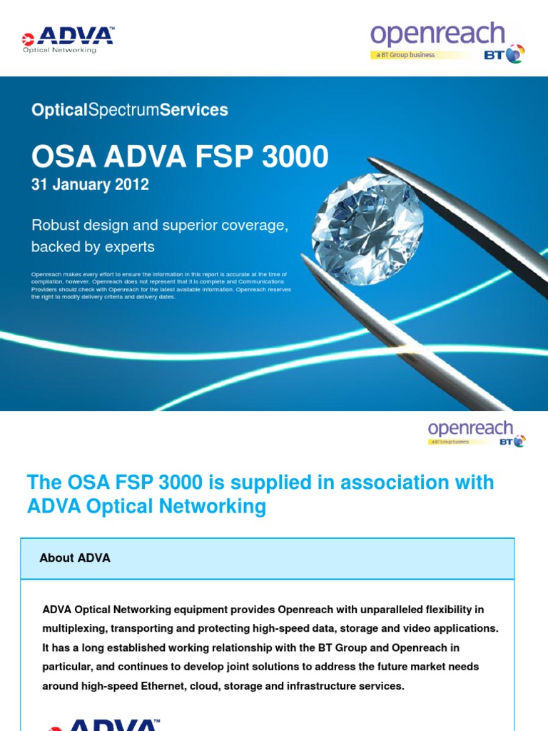 ADVA FSP 3000 | Computer Network | Optics