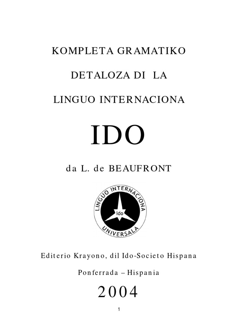 Louis de Beaufront Kompleta Gramatiko Detaloza PDF