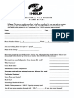 IHELP, Pro Field Auditor Weekly Report Form (1997)