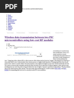 Embedded Lab: Wireless Data Transmission Between Two PIC Microcontrollers Using Low-Cost RF Modules