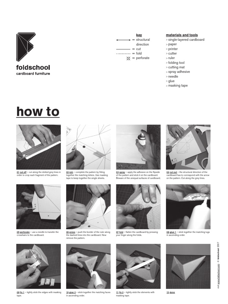 DIY Cardboard Furniture Instructions | PDF | Home & Garden