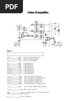 Guitar Preamplifier: Parts