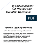 Clothing and Equipment For Cold Weather and Mountain Operations