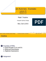 Pushdown Automata - Examples: Section 2.2