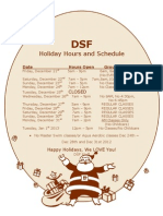 DSF Christmas Schedule 2012
