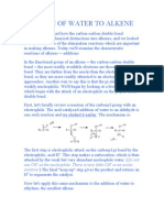 Addition of Water to Alkene 2