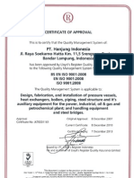 Attachment 8 (ISO 9001, and ASME S & U Certification)