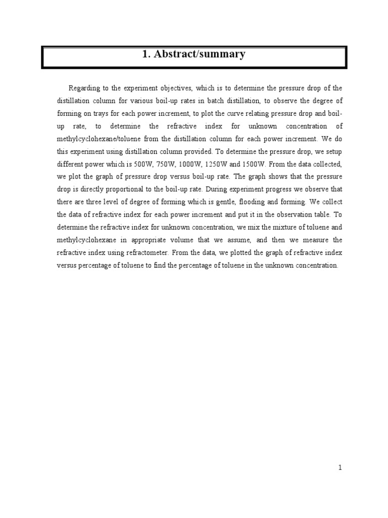 Distillation Column Experiment Pdf Distillation Evaporation