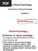 Lect 2 What Is Clinical Psychology Posting