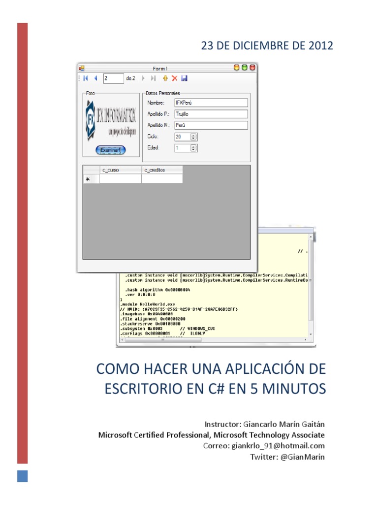 Programando C Sharp + SQL Server - 5 Minutos | PDF | Tabla (base de ...