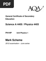 Download AQA GCSE Physics Unit 1 Higher Mark Scheme June 12 by Jennifer Anderson SN117844406 doc pdf