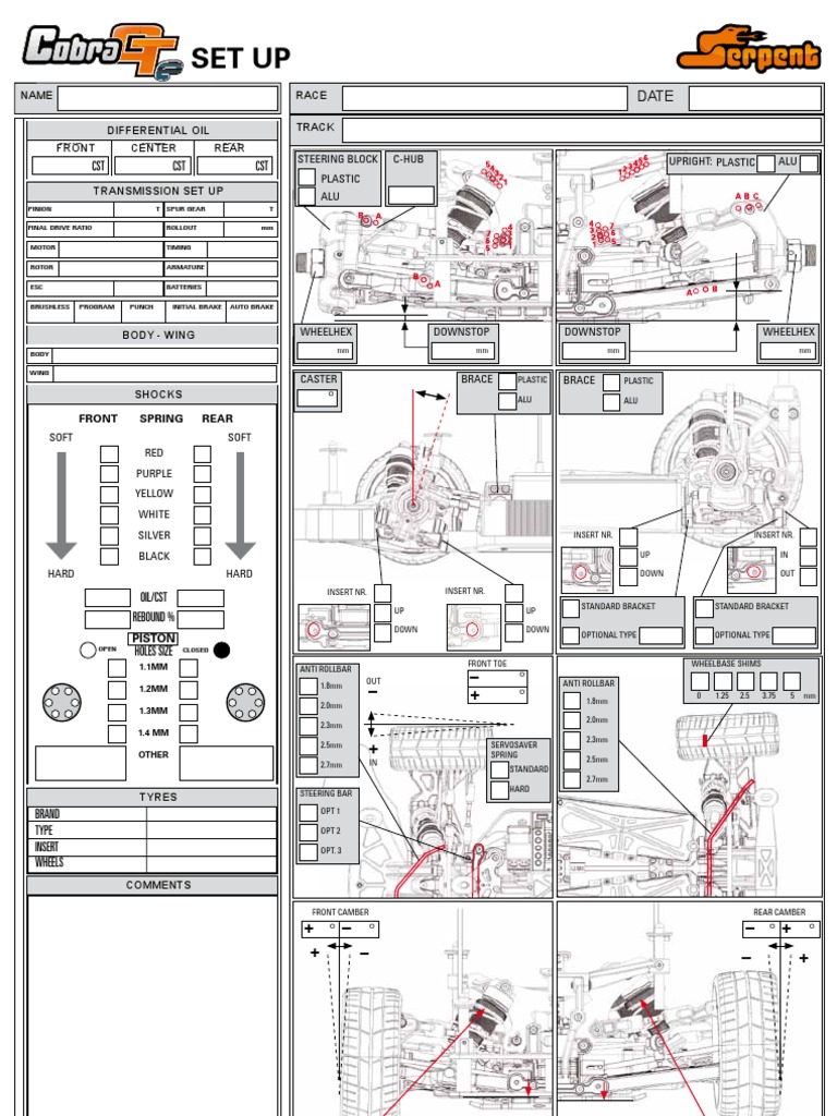 RC Car Setup Guide and Specifications | PDF | Transmission (Mechanics ...