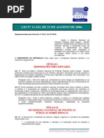 Lei Nº 11343 - Antidrogas