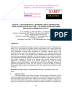 Design and Experimental Investigations of Pressure Swirl Atomizer of Annular Type Combustion Chamber For 20 KW Gas Turbine Engine