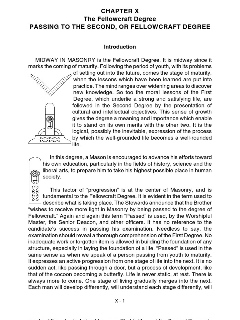 Fellowcraft Degree Freemasonry Masonic Lodge