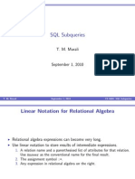 SQL Subqueries: T. M. Murali