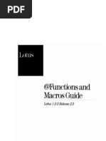 Lotus 1-2-3 v2.3 Functions and Macros Guide