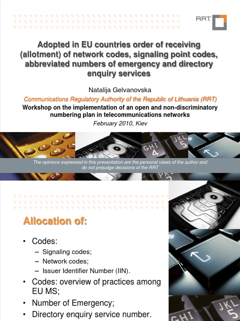 Network Code and Signalling Point Code in EU PDF European Union