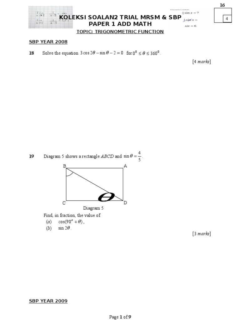 Koleksi Trial SBP dan MRSM (Paper 1) Koleksi Trial SBP dan MRSM (Paper 1)