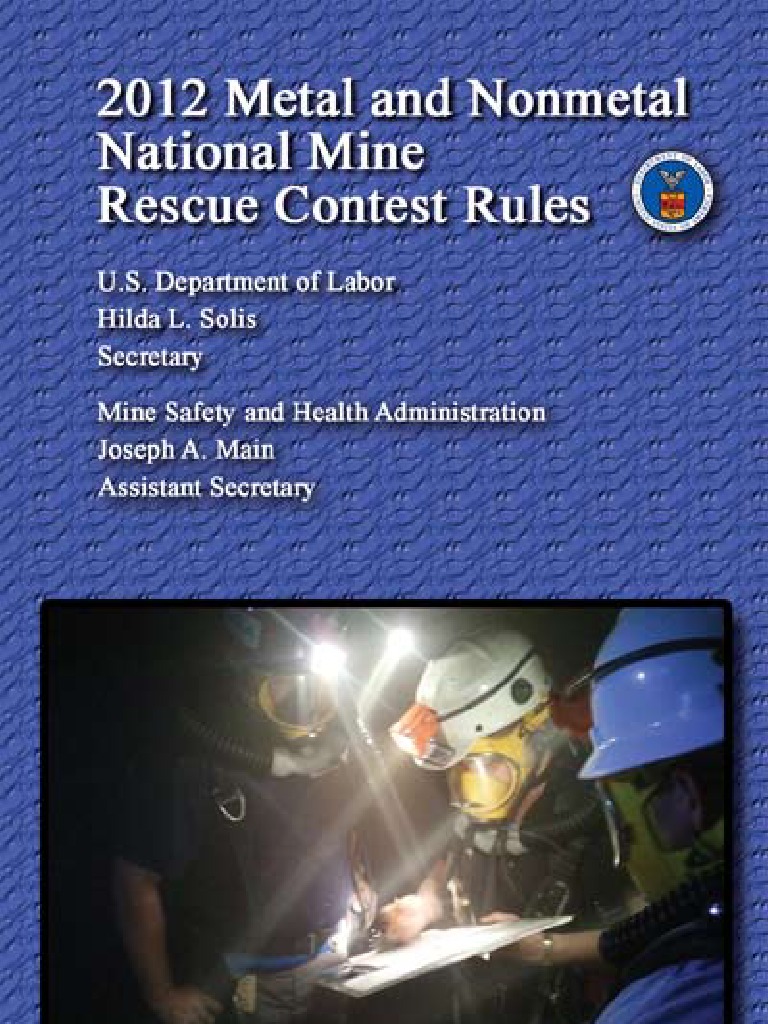 MSHA 2012 Mine Rescue Contest Rules | PDF | Mining | Carbon Monoxide